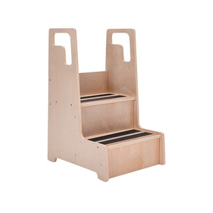 Solid Wood Children Step <b>Stool</b> With Handrails Minimalist Design For Kids <b>Bathroom</b> Kitchen Use - Product Image 5