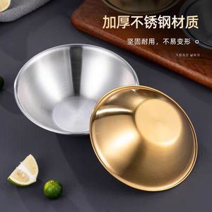 Stainless Steel Salad Bowl Gold Color Stackable Microwave Safe For Party Dessert Serving - Product Image 5