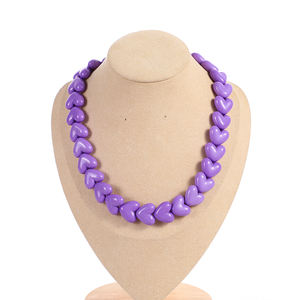 <span class=keywords><strong>2022</strong></span> nouveau amour bonbons <span class=keywords><strong>Macron</strong></span> acrylique résine coeur-forme Loli vent Vscogirl collier or fête de mariage fiançailles en plastique - Product Image 3