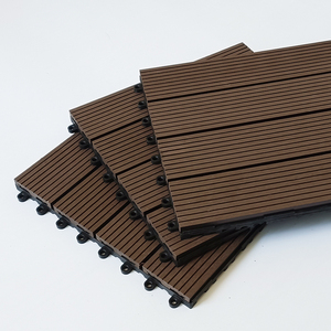 300*300mm DIY Outdoor Decking Fliesen <span class=keywords><strong>Interlocking</strong></span> Wasserdichter Garten WPC Boden Quadrat Anti-Rutsch-Design Holz Kunststoff 22mm Dicke - Product Image 5