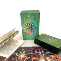 Cartes de Tarot d'affirmation Oracle Deck personnalisées à bord doré avec guide, vente en gros