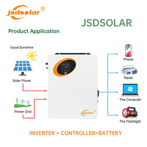 Jsdsolar - <span class=keywords><strong>Sistema</strong></span> de Energía <span class=keywords><strong>Solar</strong></span> Fuera de la Red de 1500W, 3kW, 5kW con Batería de Litio, Inversor, Controlador de CC a CA de 1200W para Uso Doméstico - Product Image 2