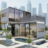 Villa Modulaire Préfabriquée Détachable de Luxe, Modèle Traditionnel, 40ft 20ft, 2 Étages, 3 Chambres, 2 Salles de Bain, Type Apple Cabin