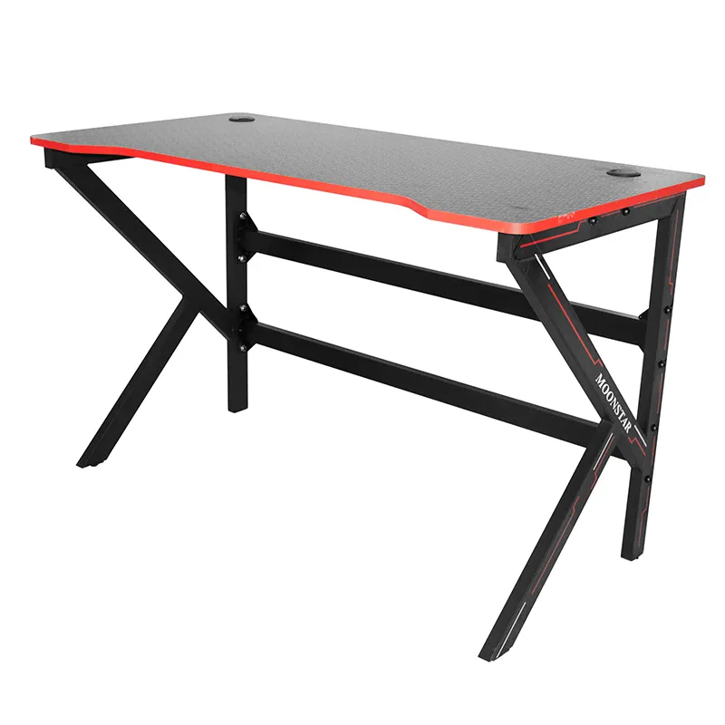 hot sell gaming computer desks black MDF pc table home office computer gaming desk with metal frame