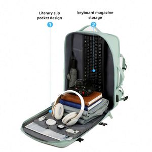 Bolsa de Viaje Unisex Impermeable para Exteriores, Material Duradero Personalizado, Aprobada por Aerolíneas, Mochila de Viaje Grande y Ligera Personalizada - Product Image 5