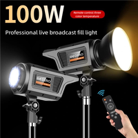 Kit Studio Professionnel 100W Bi-couleur 2700-6500K avec Boîte à Lumière Softbox et Support de Lumière 2M et Softbox Lanterne