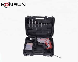 Ensemble d'outils de perçage à percussion électrique KONSUN 800W 66 pièces |   <span class=keywords><strong>Kit</strong></span> d'outils électriques robustes pour le bricolage, pour le métal et le <span class=keywords><strong>bois</strong></span> |   Étui rigide OEM personnalisable - Product Image 1