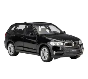 Welly mainan mobil diecast, 1:24 BMW X5 SUV simulasi model mainan dan hadiah