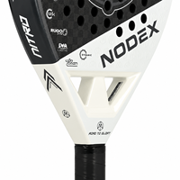 Raquette de padel en fibre de carbone 12k de qualité supérieure NODEX Professional, fabricant OEM de premier plan, logo personnalisé, système de trous intelligents dernier cri.