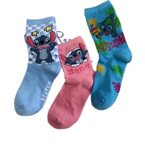 Calcetines de media pantorrilla con dibujos animados de Stitch, calcetines informales de algodón transpirable para niñas jóvenes, calcetines informales de verano de 14cm y 17,5 cm - Product Image 4