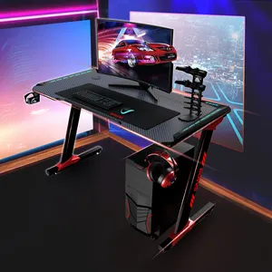 Регулируемый игровой стол, компьютерный гоночный стол с RGB светодиодной подсветкой, компьютерный игровой стол