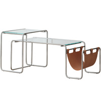Table basse en verre Kinno salon maison moderne simple nordique multi-fonctionnel combinaison de rangement table basse