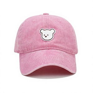 Gray Cotton Discharge Printed <b>Baseball</b> <b>Cap</b> with Bear Embroidery Front Panel Unisex Casual Adjustable Hat Star Figure Enterprises - Product Image 6