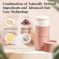 Cire coiffante pour cheveux en stick de marque privée, outils de coiffage multi-usages pour cheveux anti-frisottis et anti-frisottis, produits de coiffage biologiques