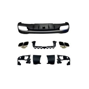 Mercedes-Benz GLE GLS V167 X167 Rear Bumper Lip Kit 2020+ Black Tail Diffuser Exhaust Modification Part GLE167 - Product Image 2