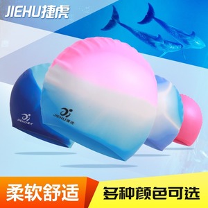 Gorro de Natación de Silicona Jiehu, Talla Grande, Impermeable, Elástico, Cómodo, Unisex, para Adultos - Product Image 5