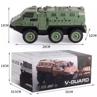 Yeni tasarım altı tekerlekli zırhlı 2.4GHz 1:16 ölçekli RTR uzaktan kumanda RC yüksek hızlı tırmanma askeri tankı araç kamyon model oyuncak