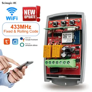 TuyaオートゲートコントロールオープナーオープニングドアガレージWifi433ゲート外部レシーバー12v24v220vワイヤレスポータルコントロールモジュール