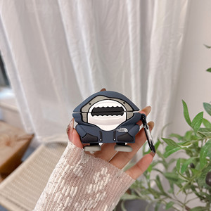 Funda Protectora de Silicona para Auriculares con Diseño de Gato Enojado, para Regalo y Promoción, con Llavero - Product Image 3