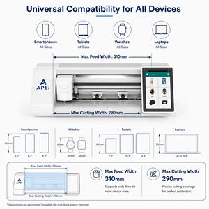 Factory Direct Unlimited Cut 0.01mm Precision WiFi Bluetooth 50K+ Models Support Hydrogel Film Screen Protector Cutting Machine