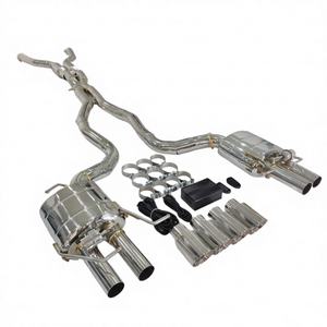 Escape SKYLEY para <span class=keywords><strong>Bmw</strong></span> <span class=keywords><strong>M5</strong></span> <span class=keywords><strong>E60</strong></span> E61/M6 E63 E64 S85 5.0l <span class=keywords><strong>V10</strong></span> 2005-2011 Ss304 silenciador con válvula Catback puntas del sistema de escape - Product Image 1