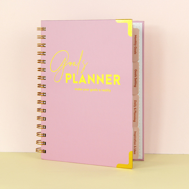 Exclusive Customzaible 2026 Agenda Spiral Notebook Coil-bound A5 83 Sheets UV Printed Daily & Weekly Planner Goal Planner Gift