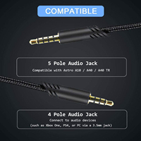 Câble de remplacement A40 pour casque Astro, câble audio avec fonction mute intégrée pour casque de jeu A10/A40/A40TR