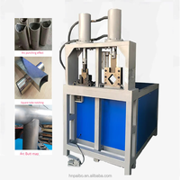 Presse hydraulique à colonne unique pour tubes carrés en acier inoxydable, machine à chanfreiner et plier à 90 degrés avec moteur et pompe