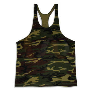 Maillot de musculation pour hommes, vêtements pour homme, sans manches, imprimé Camouflage, Fitness, Singlet - Product Image 1