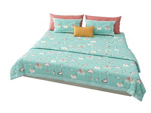 Juego de Cubrecamas con Estampado de Animales de Dibujos Animados en Color Rosa, con Patrón de Dinosaurio y Jirafa para Niños, Decoración Moderna para el Hogar - Product Image 3