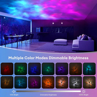 USB Aurora Borealis lámpara dinámica océano ola agua ondulación patrón Multicolor LED noche proyector para decoración de dormitorio cuadrado