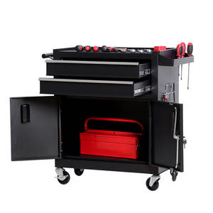 Dm1103 स्टेनलेस स्टील स्टोरेज वर्कस्टेशन ट्रॉली पाउडर लेपित गैरेज वर्कस्टेशन उपकरण संगठन के लिए - Product Image 2