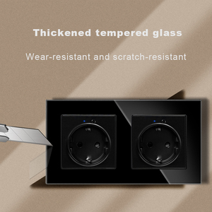 NOVSKI ab standart 153*82MM <span class=keywords><strong>WiFi</strong></span> akıllı kontrol ve ses kontrolü çift duvar prizleri akıllı yaşam APP ile çalışmak - Product Image 4