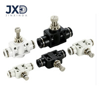 Raccord pneumatique réglable LSA/PSA/SA 4mm 6mm 8mm 10mm 12mm avec vanne de régulation de débit d'air et indicateur de vitesse