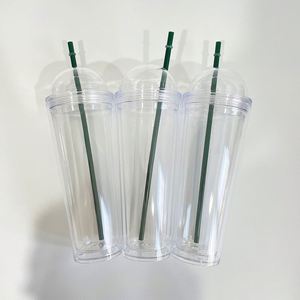 24Oz Pre-Drilled Double Walled Iced Coffee <b>Cup</b> Glitter Flow Floating Cold Drink Tumbler With Dome Lid - Product Image 2