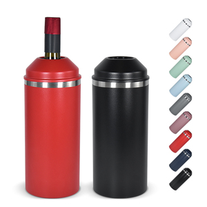 Tùy Chỉnh 25Oz 750Ml Bột Tráng Xách Tay Rượu Sâm Banh Rượu Vang Máy Làm Lạnh Cách Điện Đôi Tường Thép Không Gỉ Chai Rượu Vang Mát Xô - Product Image 1