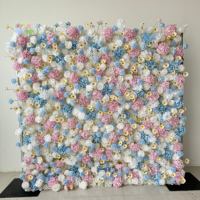 Panneaux de fleurs de mariage en soie 5D, fleurs artificielles de pampa 3D de luxe