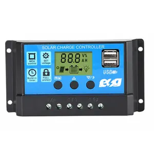 12V/24V Auto 10AH 70LCD Mppt solar panel battery PWM charge solar controller manual PWM solar charge controller