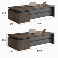 Bureau de direction compact, ensemble de bureau pour petit cadre, mobilier de bureau