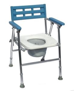 Acero cromado marco altura ajustable plegable silla para baño - Product Image 5