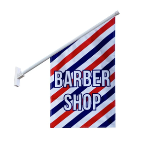 Drapeau <span class=keywords><strong>de</strong></span> Barbier Double Face Robuste à Fixation Murale pour Publicité Extérieure - Product Image 2