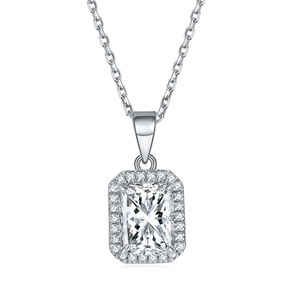 High-End 925 Silver Cushion Cut CZ Halo Wedding <b>Set</b>, Luxury Rhodium Plated Zirconia Bridal Jewelry <b>Set</b> for Elegant Bride - Product Image 5