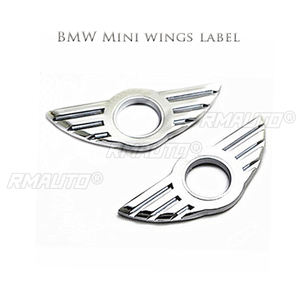 1 unidad de pegatinas de emblema de ala para el pino de bloqueo de puerta, accesorios para coche, para Mini Cooper Countryman R56 R50 R53 F56 F55 R60 R57 - Product Image 5