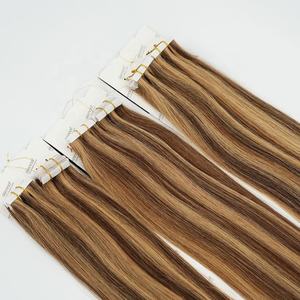 Invisible Tape in Hair Extensions Light Brown Color Straight Raw Virgin Chinese Hair for White Women - Product Image 2