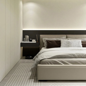 Lit rembourré minimaliste moderne, lit double, grand cadre <span class=keywords><strong>de</strong></span> lit, support <span class=keywords><strong>de</strong></span> lit extra-large, meubles <span class=keywords><strong>de</strong></span> chambre à coucher - Product Image 3