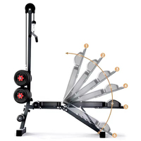 Banc de musculation multifonction avec assistant pour les sit-ups, chaise d'entraînement à domicile pour développations au banc, exercices de soulevé de bras et entraînement complet du corps