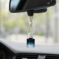 Diffuseur de parfum pour voiture suspendu, flacon vide en verre dégradé de 8 ml, pour huiles essentielles, décoration pendentif