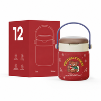 Boîte à lunch isotherme en acier inoxydable Hong Ling 12oz/16oz à double paroi sous vide avec poignée, récipient alimentaire portable