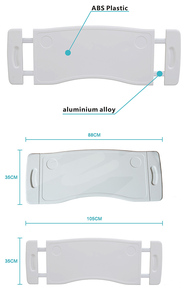 Convient au plateau de lit de <span class=keywords><strong>table</strong></span> de rail latéral de 34.6 à 41.3 "de largeur <span class=keywords><strong>pour</strong></span> <span class=keywords><strong>manger</strong></span> et ordinateurs portables <span class=keywords><strong>Table</strong></span> de lit d'hôpital plateau de chevet médical - Product Image 6