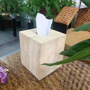 Ensemble de salle de bain de luxe en résine jaune, 5 pièces, distributeur de savon, effet marbre givré, accessoires de salle de bain en polyrésine pour la décoration de la maison - Product Image 6